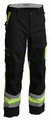 Trousers high visibility yellow/black 85% polyester, 15% cotton