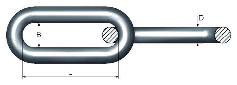 Long-link-chainfor-scaffold-MBL-8-tonn,-length-1,2-m