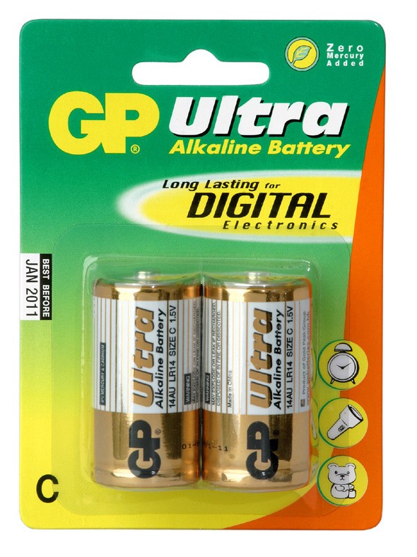 Alkaline-batteriesC-LR14-1,5-volt,-pkg-à-2-pcs