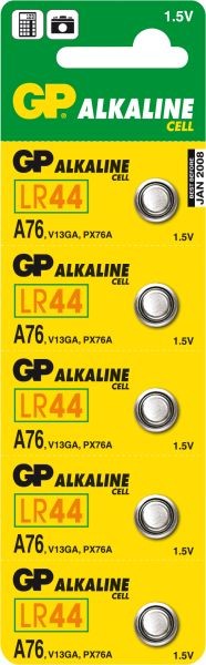 Knappe-batterierLR-44-alkalisk-pk-a-5stk