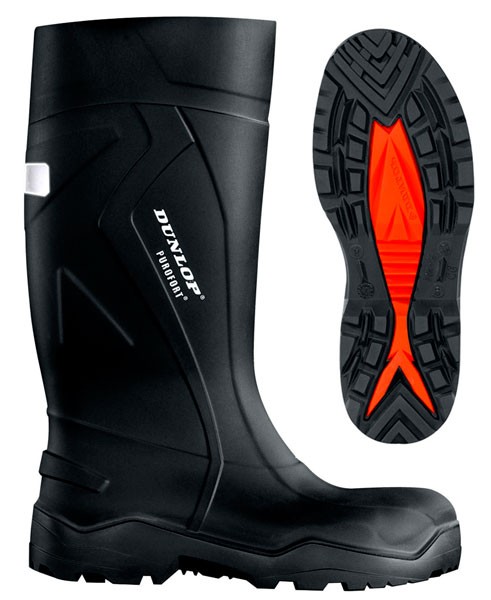 Safety-bootsDunlop,-PU-sole,-steel-toe-cap-and-nail-protection