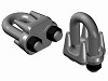 Wire rope clamp U-bolt U.S.-type galvanized