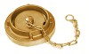 Fire hose coupling blind cap STORZ C with chain brass