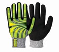 Cut resistant gloves Cut C impact hi-viz Typhoon/nitrile
